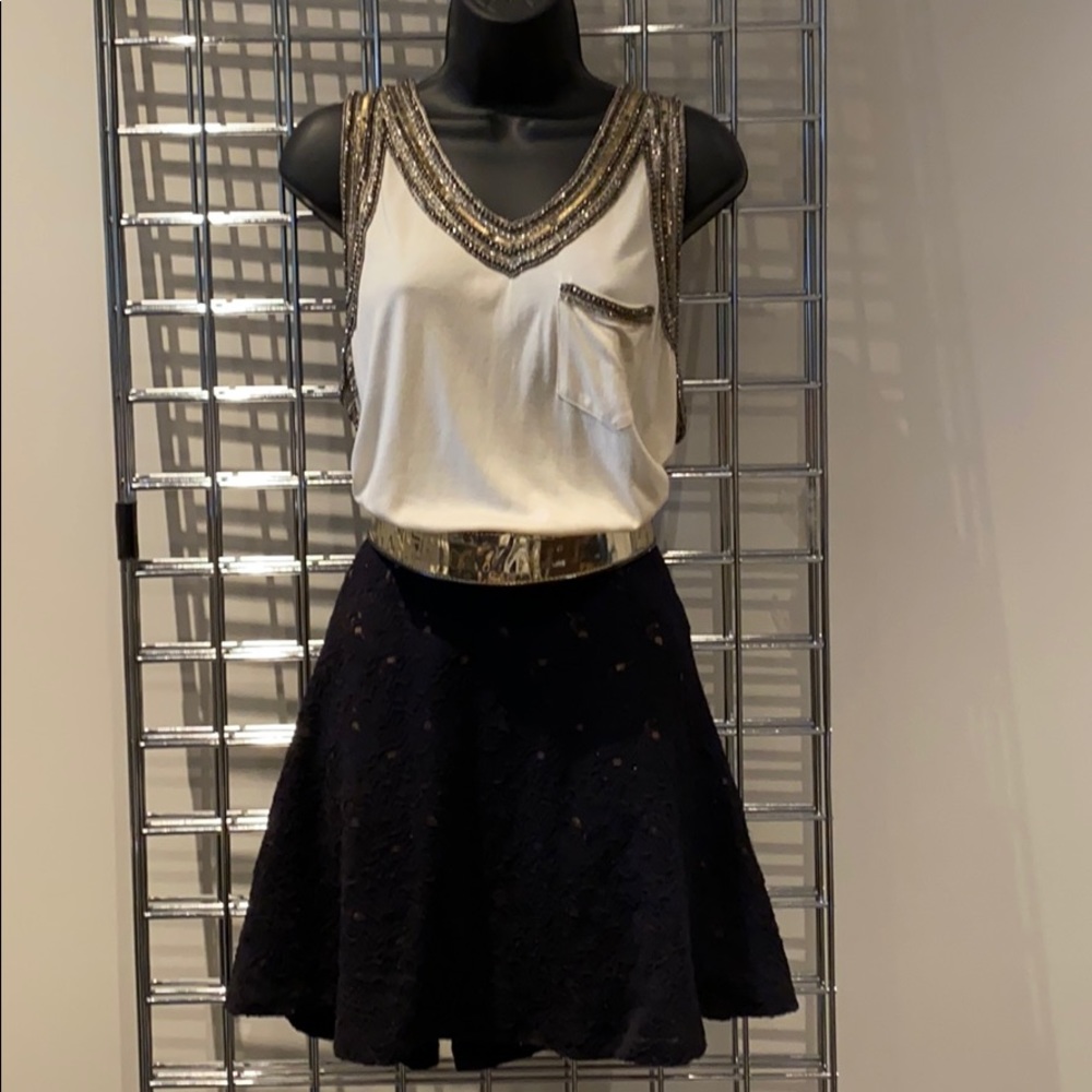 Beaded designer tank top